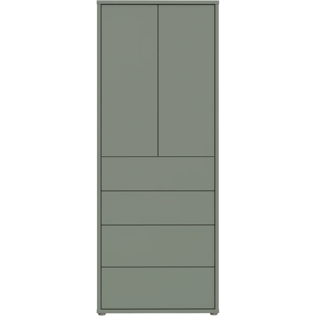 Alice Springs Tall Storage Cabinet with Push-Open Doors & 4 Drawers in Sand - Sage Green – image 11