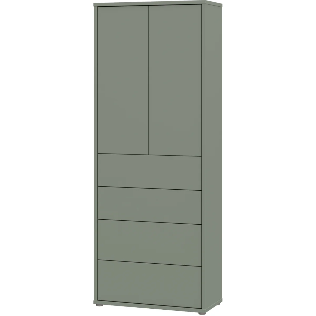 Alice Springs Tall Storage Cabinet with Push-Open Doors & 4 Drawers in Sand - Sage Green – image 12