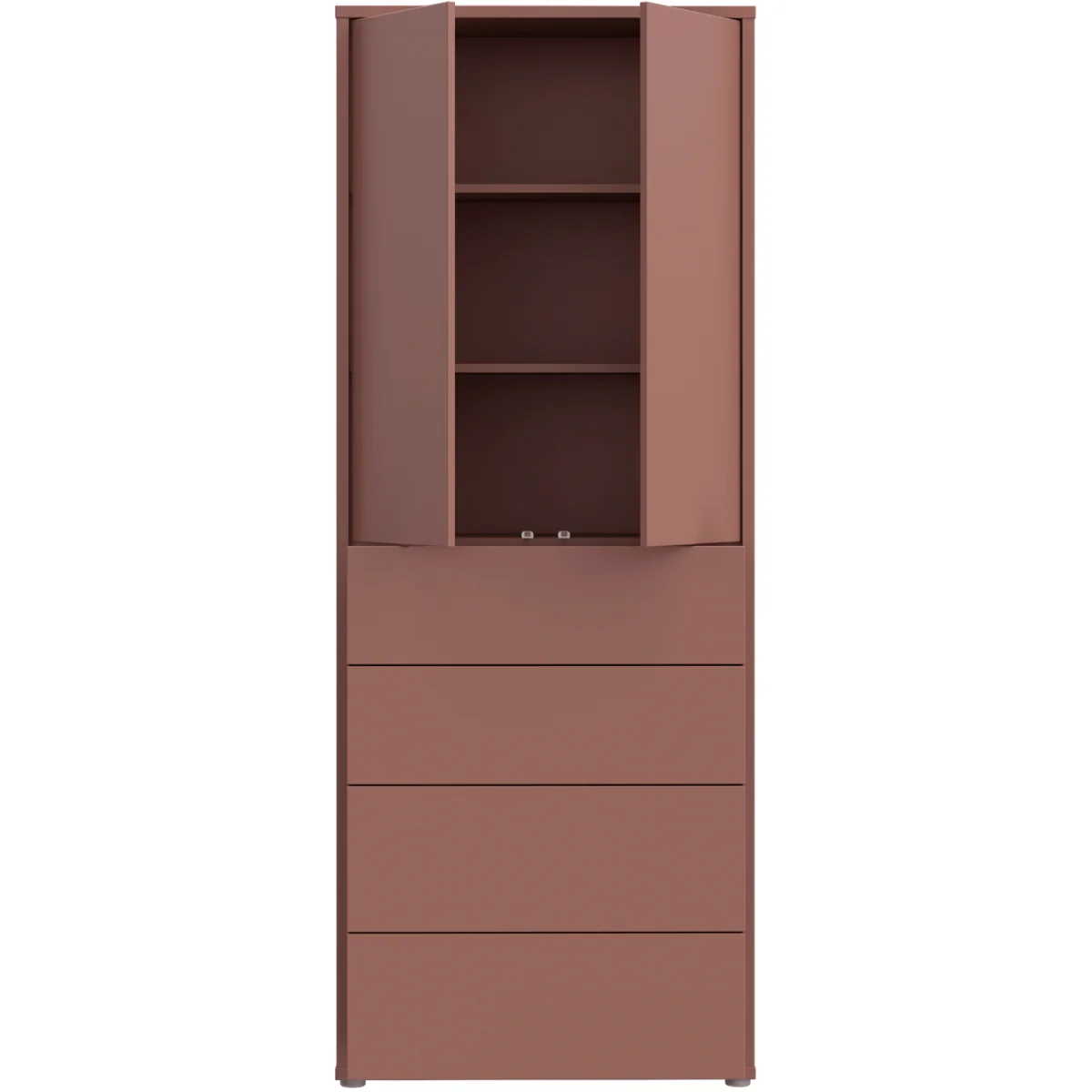 Alice Springs Tall Storage Cabinet with Push-Open Doors & 4 Drawers in Sand - Sage Green – image 22