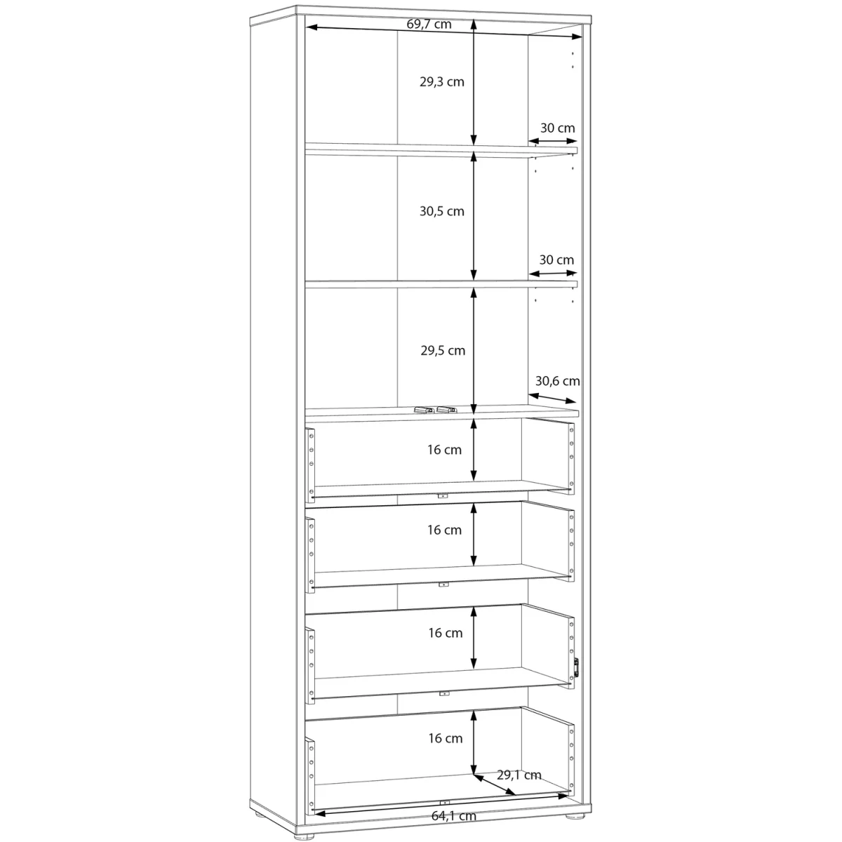 Alice Springs Tall Storage Cabinet with Push-Open Doors & 4 Drawers in Sand - Sage Green – image 25