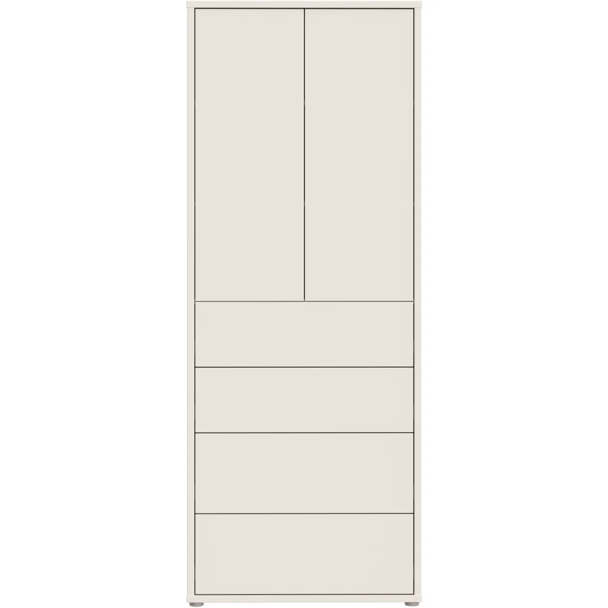 Alice Springs Tall Storage Cabinet with Push-Open Doors & 4 Drawers in Sand - Sage Green – image 4