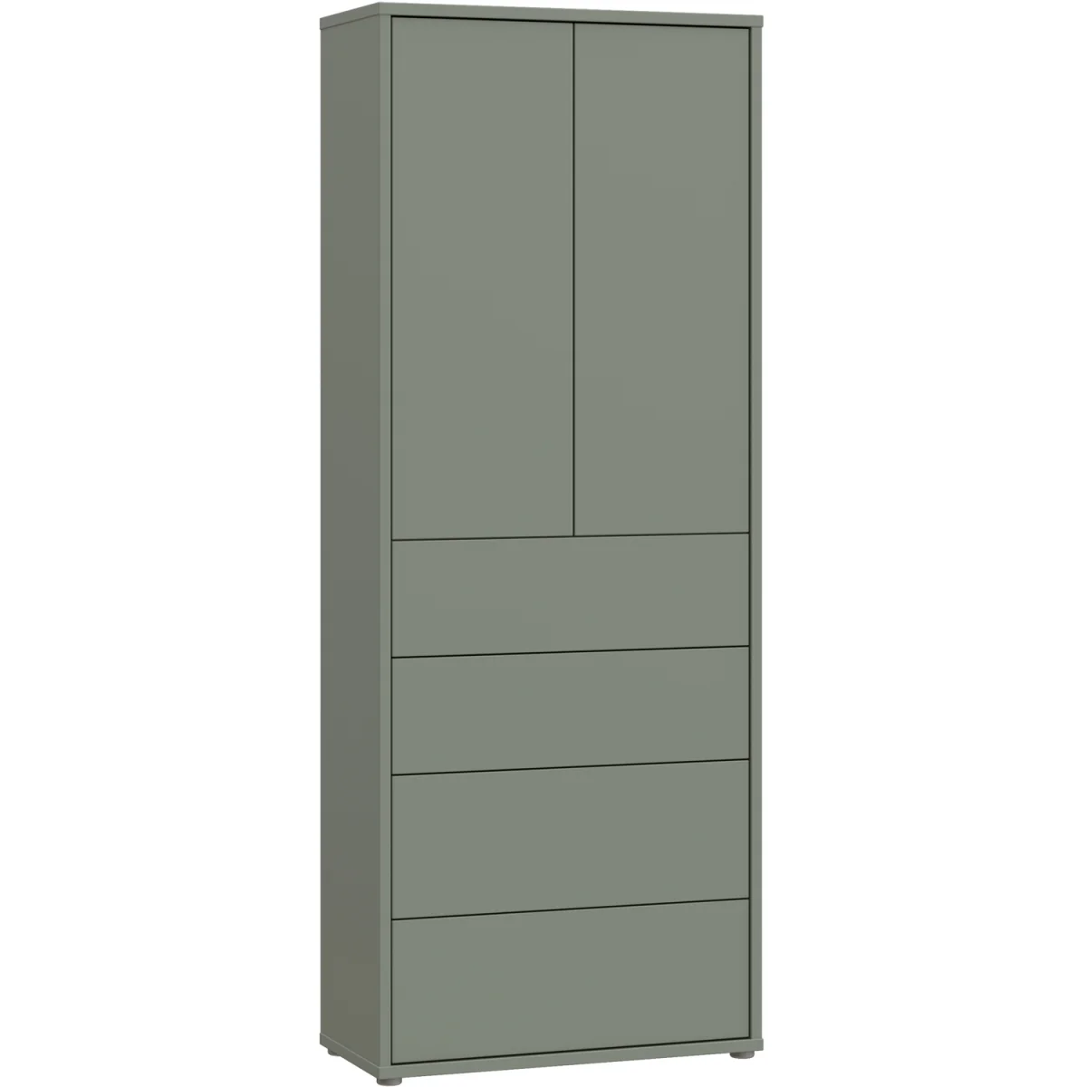 Alice Springs Tall Storage Cabinet with Push-Open Doors & 4 Drawers in Sand - Sage Green – image 10
