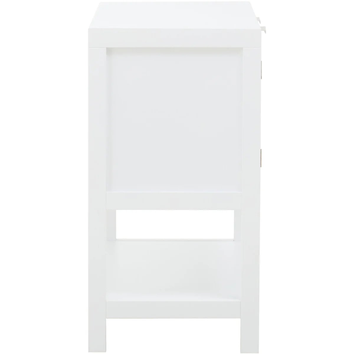 Sherman White Wood and Rattan Two Drawer Side Cabinet – image 3