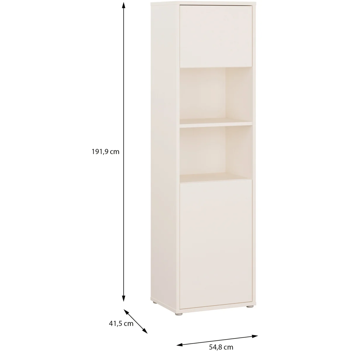 Alice Springs Tall Storage Cabinet with 2 Push-Open Doors & 1 Shelf in Sand - Sand – image 6