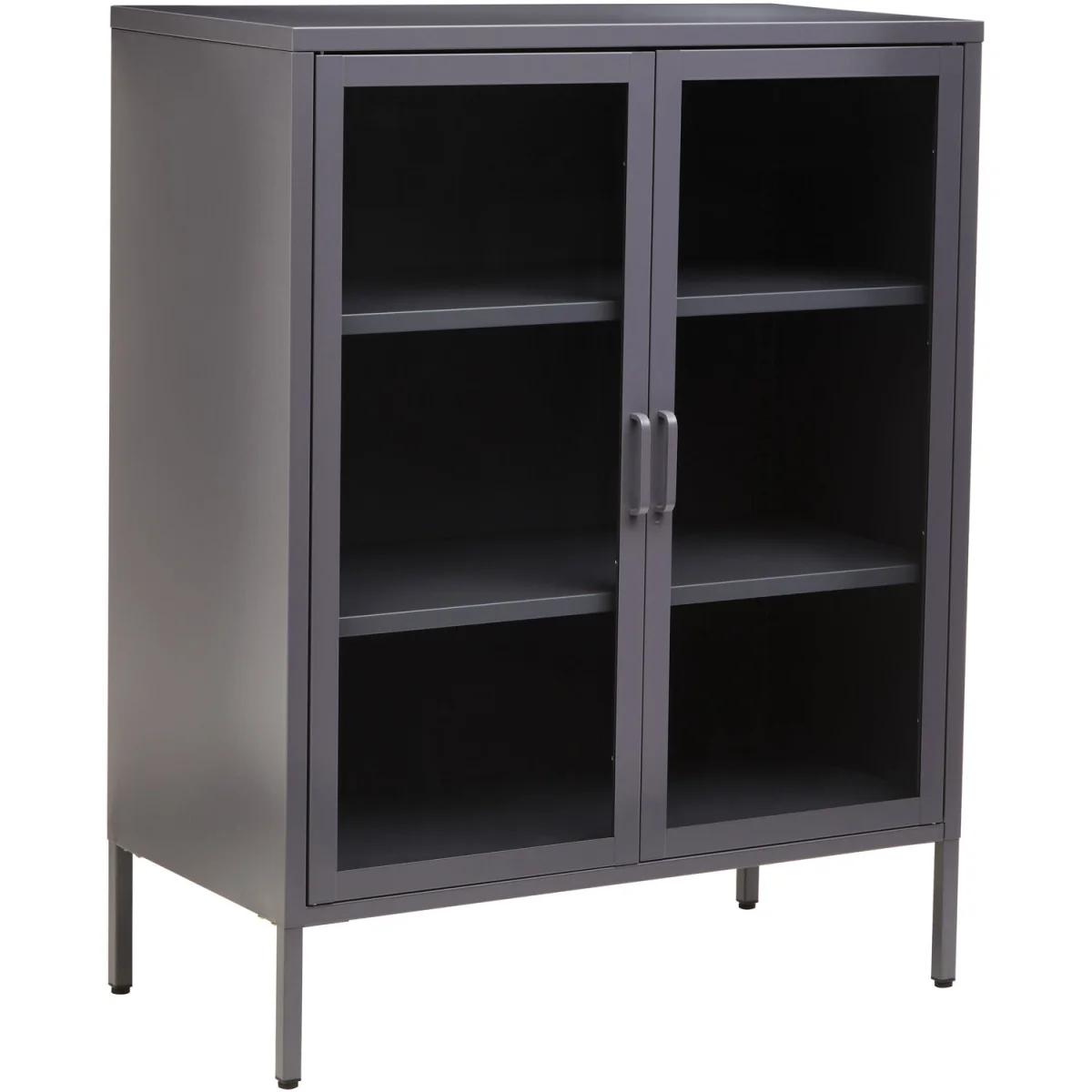 Acier Two Door Grey Metal Cabinet – image 2