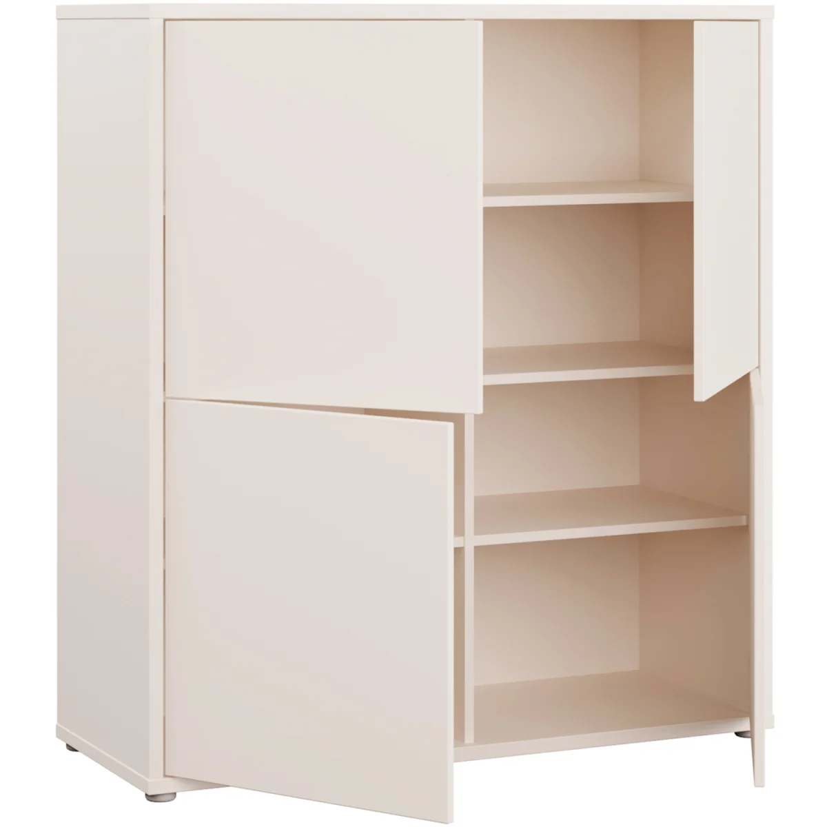 Furniture To Go Alice Springs 4 Door Storage Cabinet with Push-Open Doors in Sand - Sand – image 5