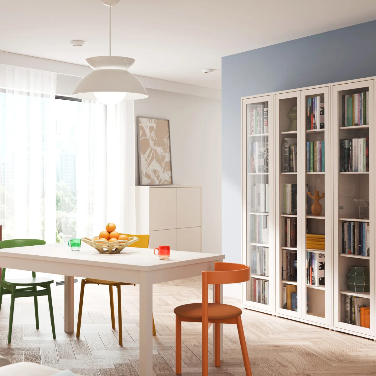 Furniture To Go Alice Springs 4 Door Storage Cabinet with Push-Open Doors in Sand - Sand – image 8