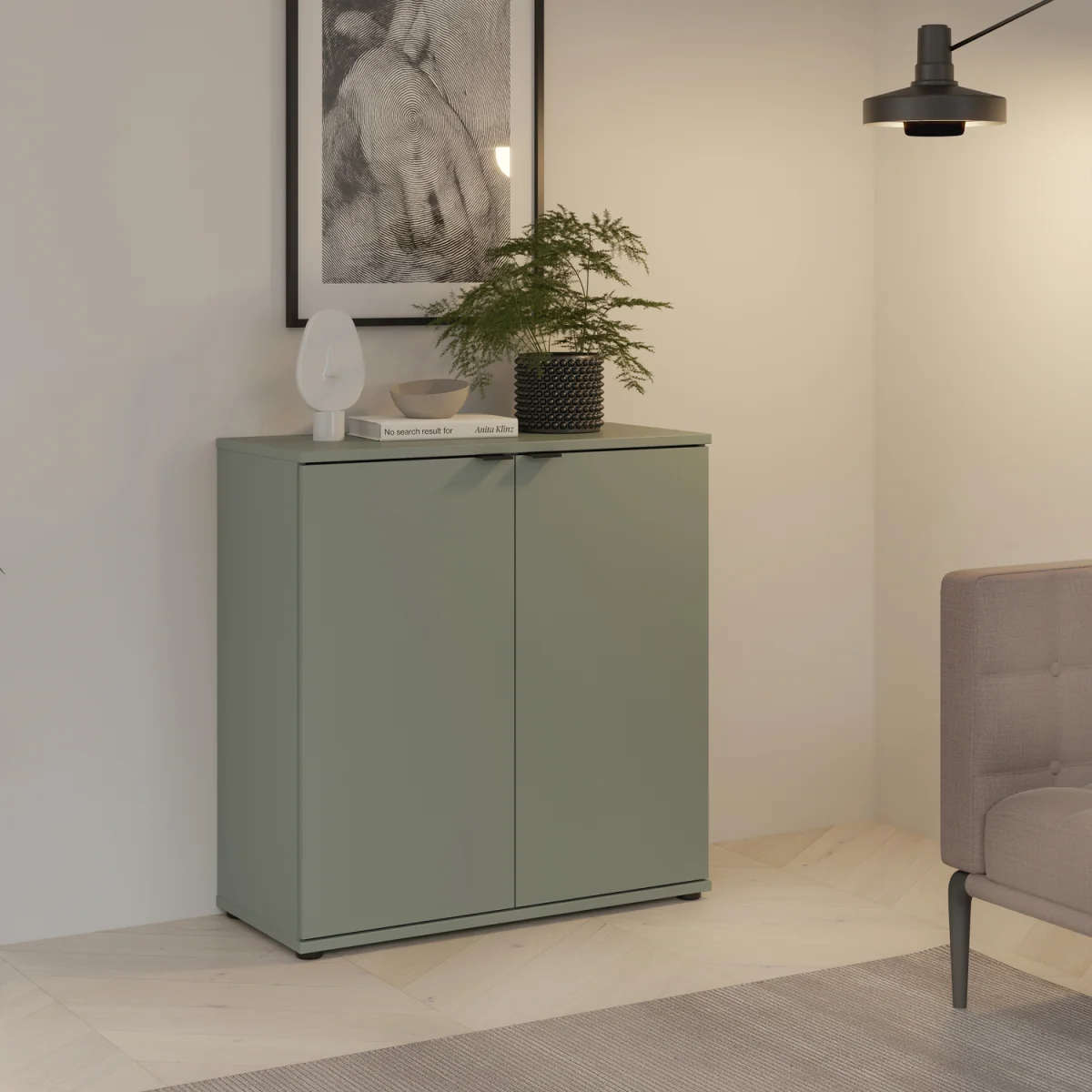 Ganymede 2 Door Cupboard - Light Grey – image 17