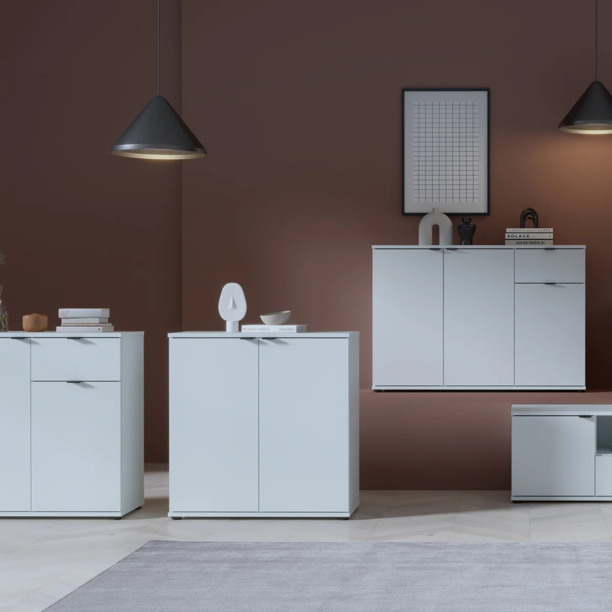 Ganymede 2 Door Cupboard - Light Grey – image 30
