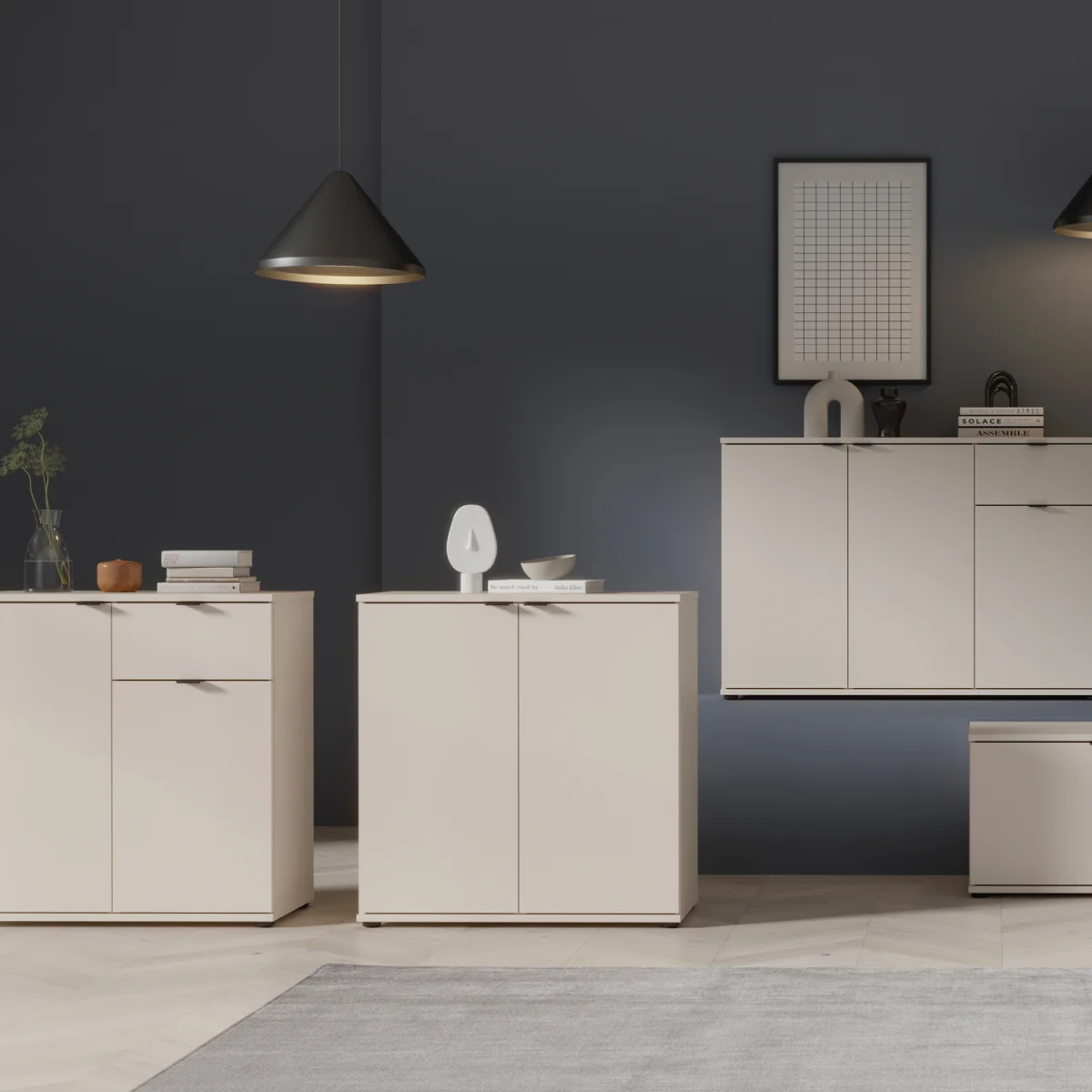 Ganymede 2 Door Cupboard - Light Grey – image 8