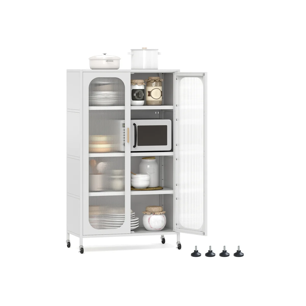 Costway 2-Door Metal Storage Cabinet - White – image 1