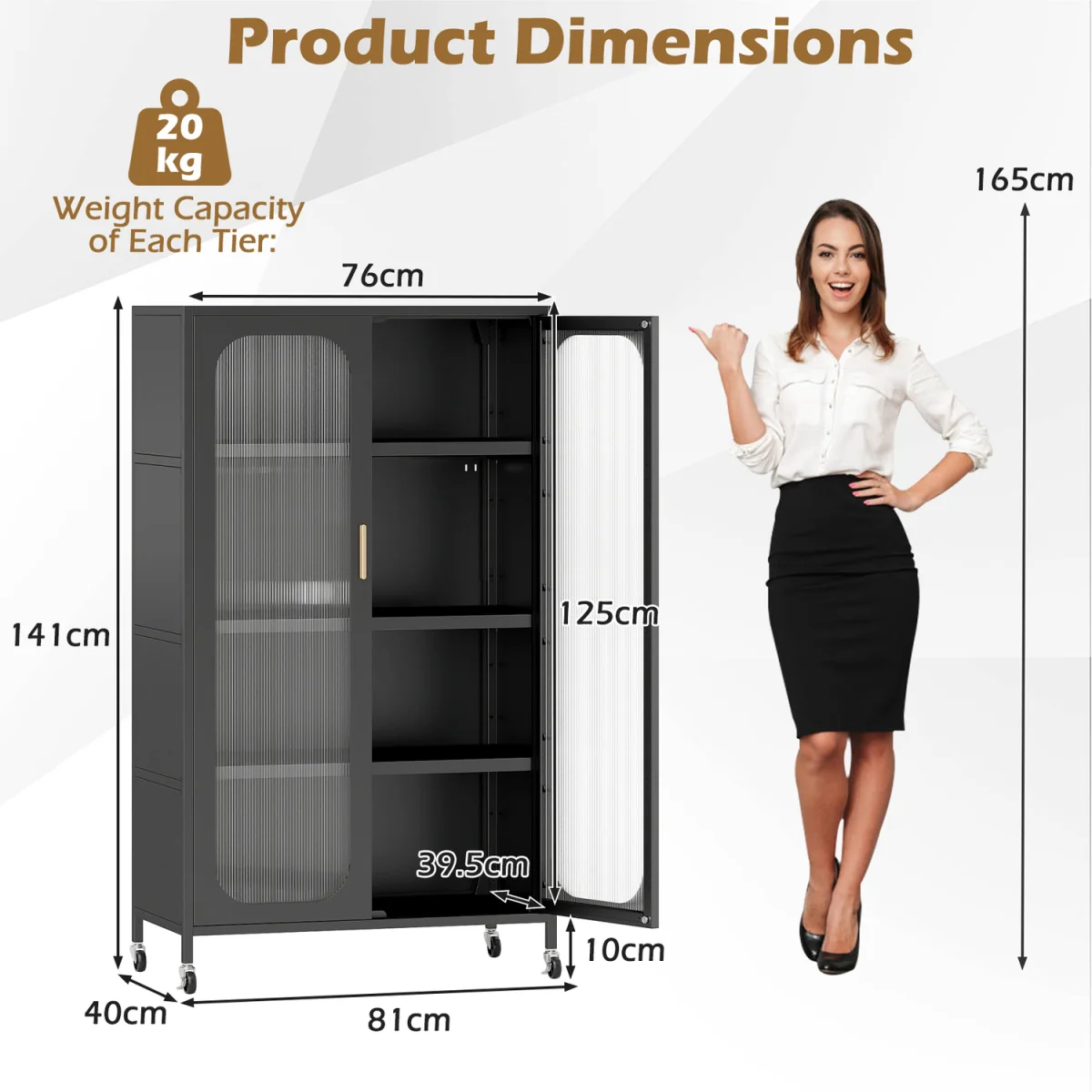 2-Door Metal Storage Cabinet – image 3