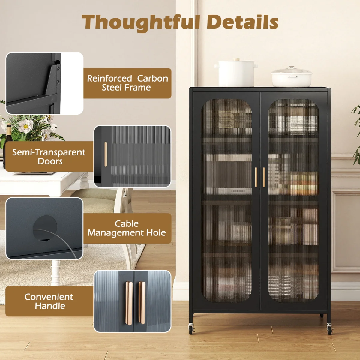 2-Door Metal Storage Cabinet – image 8