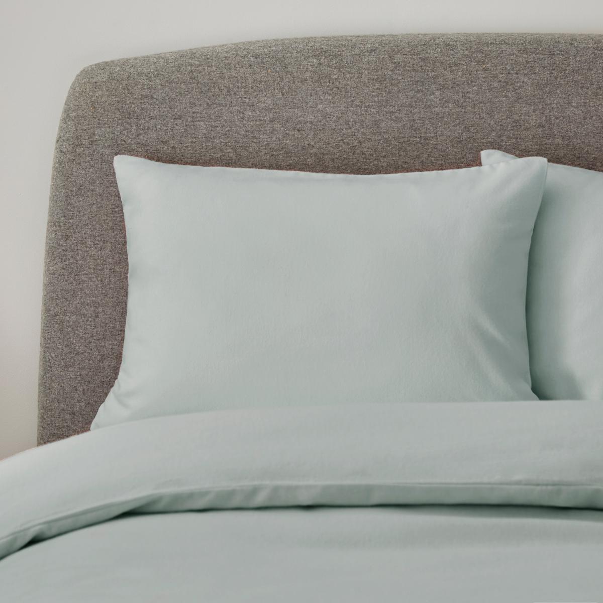 Fogarty Plain Blue Bamboo Duvet Cover and Pillowcase Set Light Blue – image 2