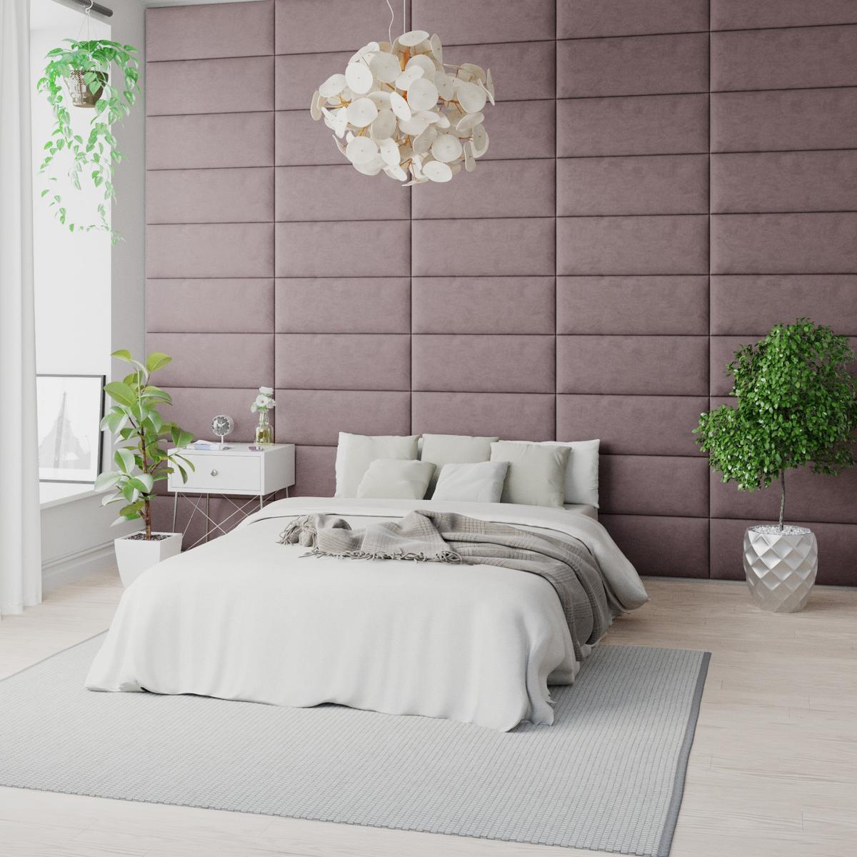 Aspire EasyMount Plush Velvet Upholstered Wall Panels Blush (Pink) – image 2