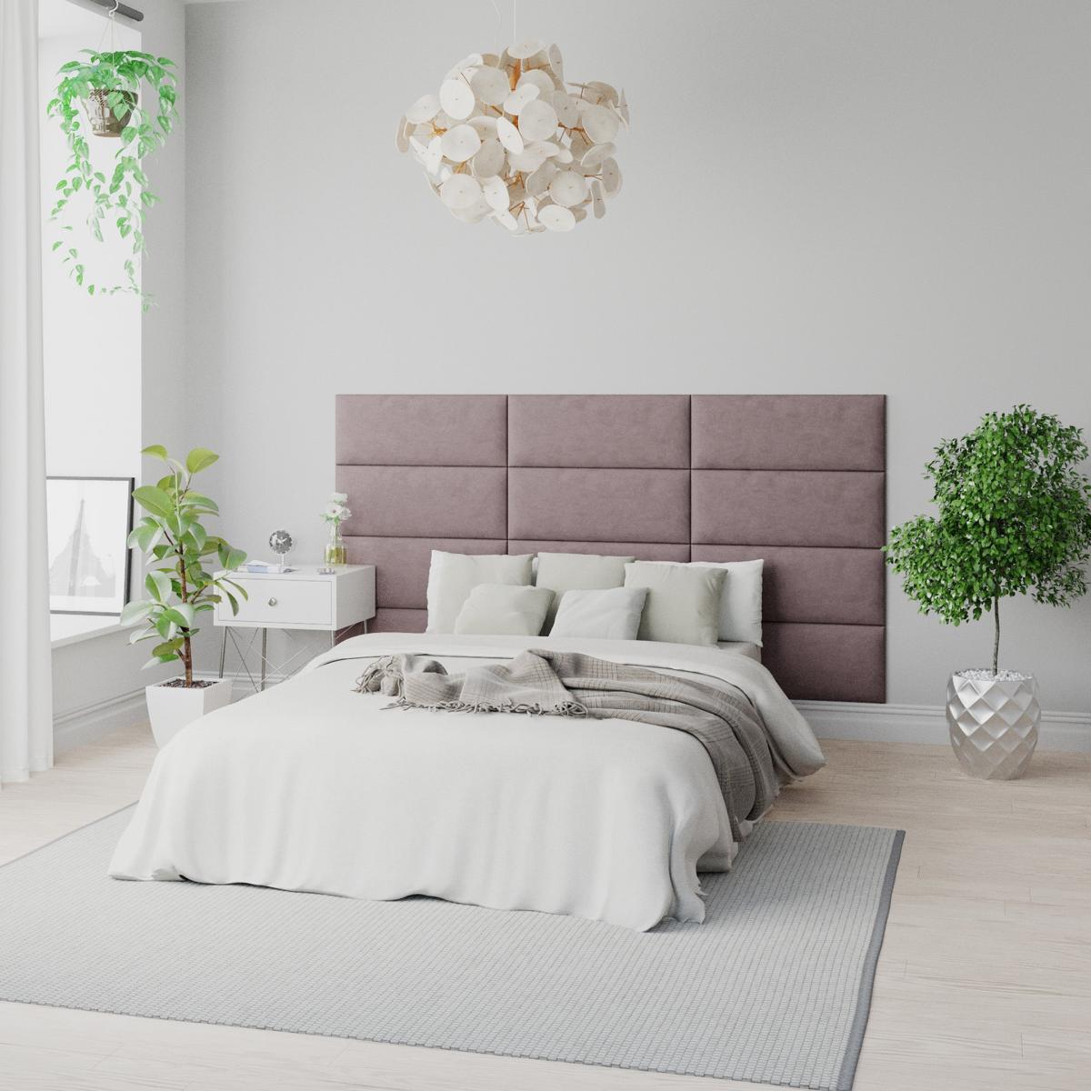 Aspire EasyMount Plush Velvet Upholstered Wall Panels Blush (Pink) – image 3