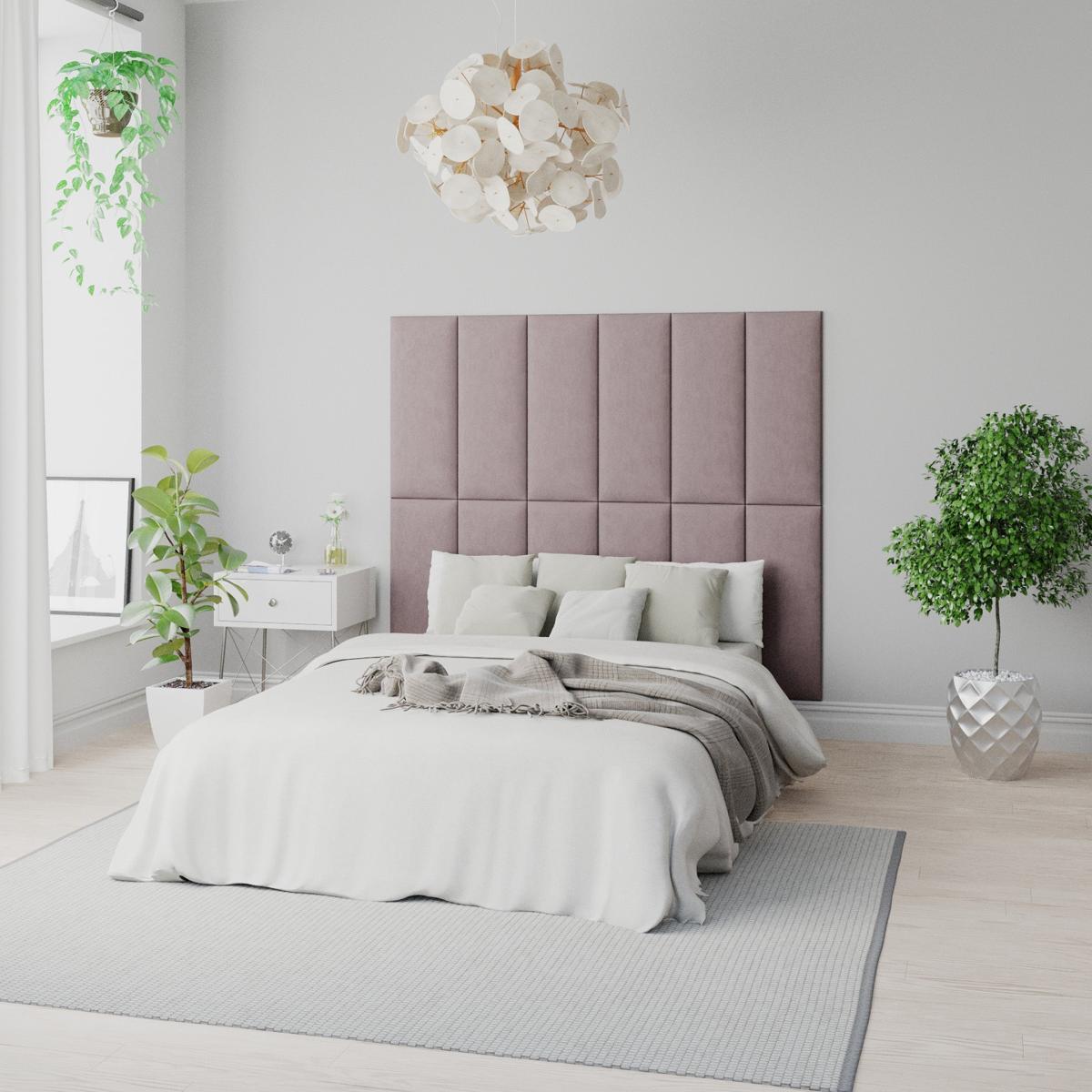 Aspire EasyMount Plush Velvet Upholstered Wall Panels Blush (Pink) – image 1
