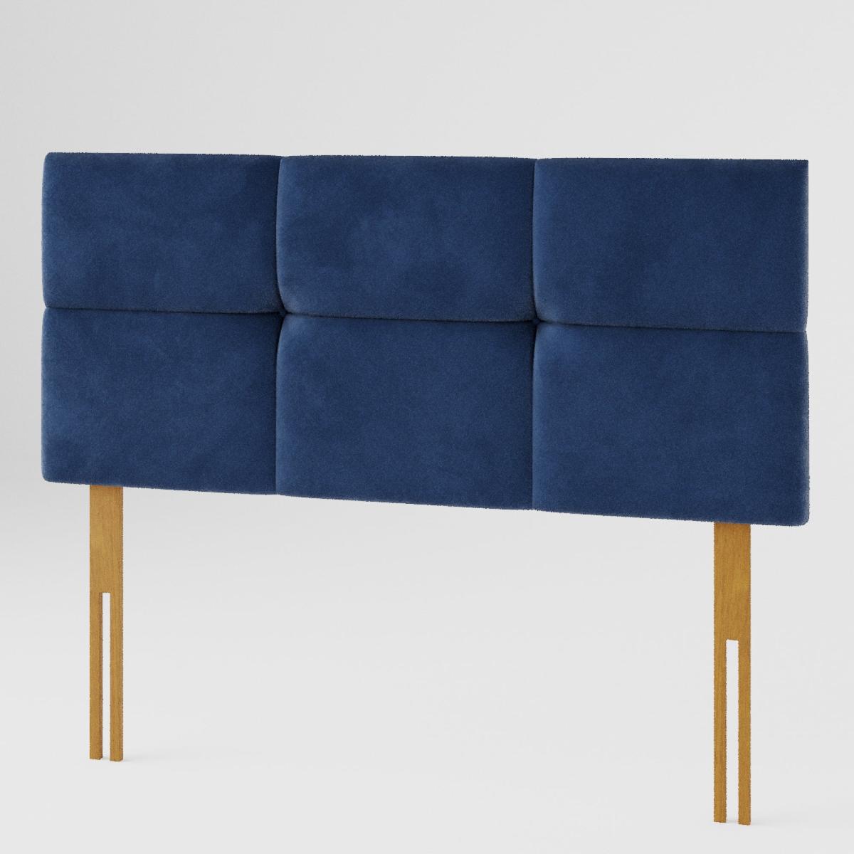 Caine Plush Velvet Headboard Navy – image 2