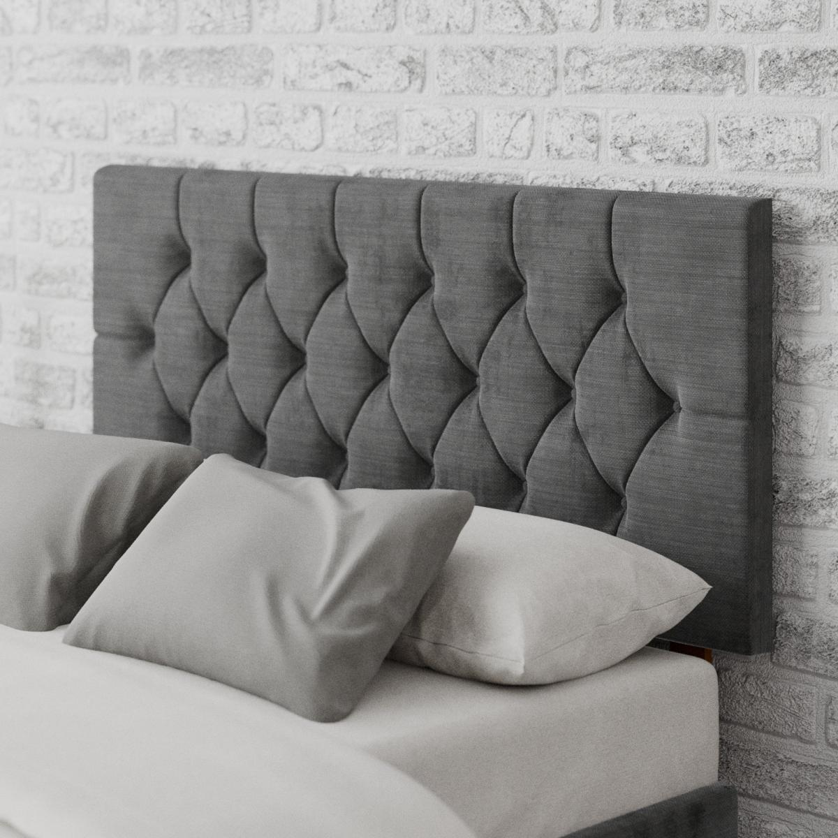 Olivier Firenze Velour Headboard Charcoal – image 1