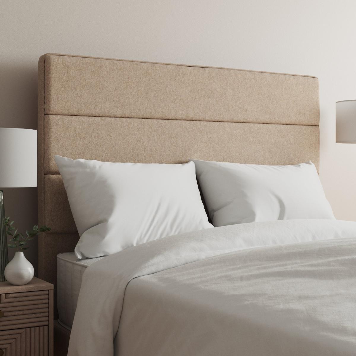 Tweed Horizontal Stripe Headboard Natural Tweed – image 1