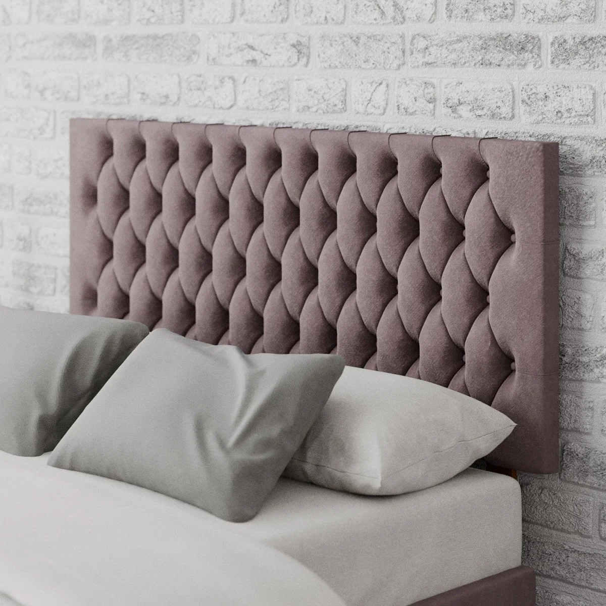 Monroe Plush Velvet Headboard Blush (Pink) – image 1