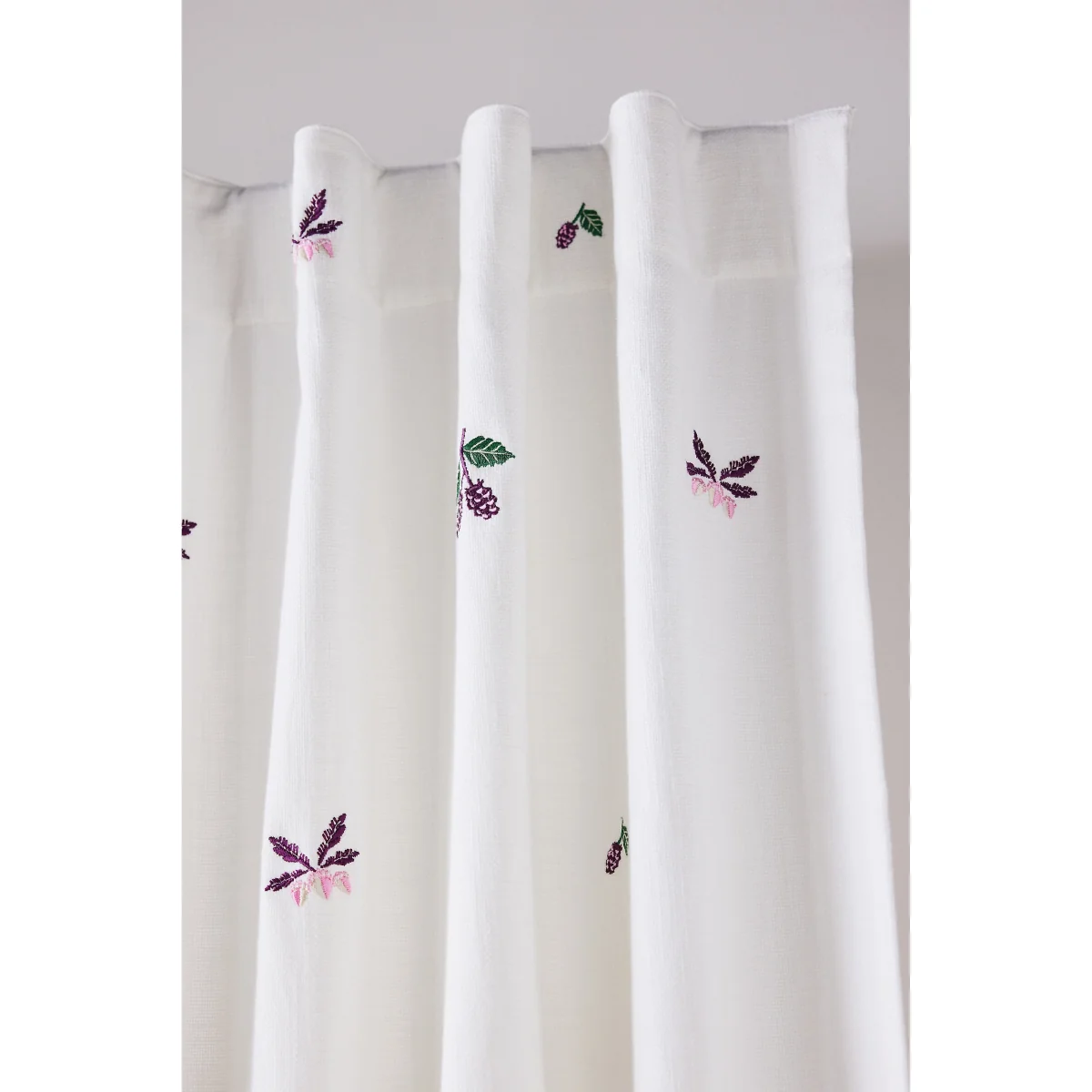 Fall Icons Embroidered Cotton Curtain – image 2