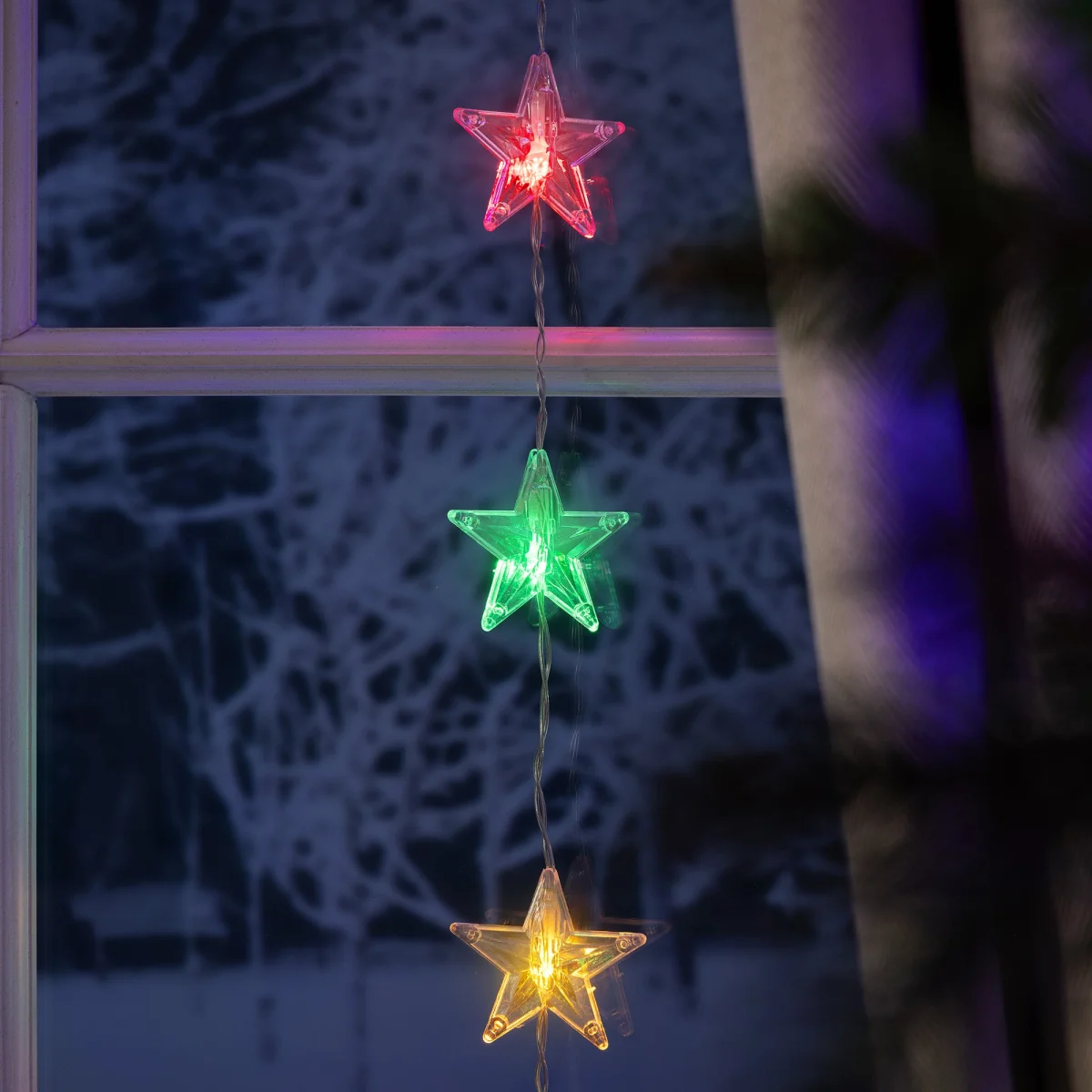 40 LED Star Christmas Curtain Lights – image 3