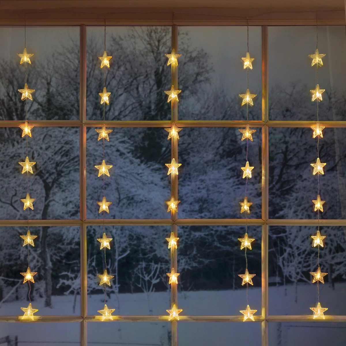 40 LED Star Christmas Curtain Lights – image 5
