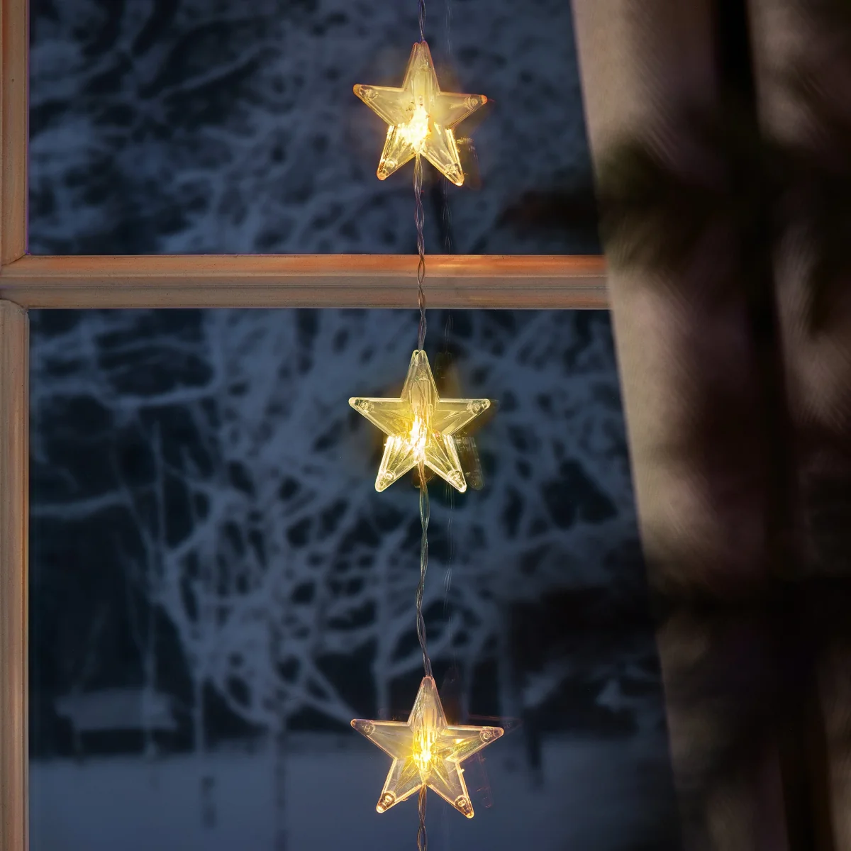 40 LED Star Christmas Curtain Lights – image 7