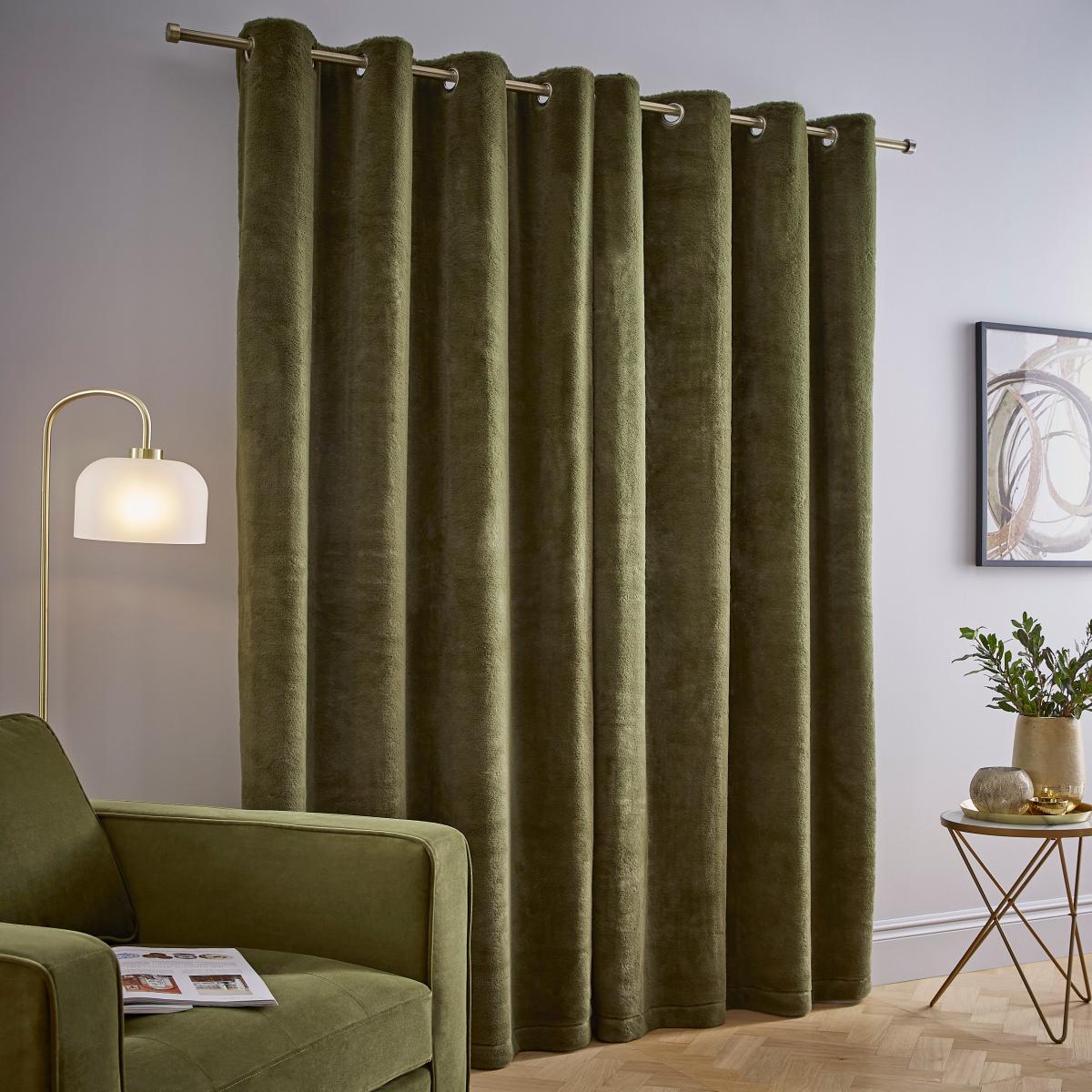 Lenon Thermal Eyelet Curtains Olive – image 4