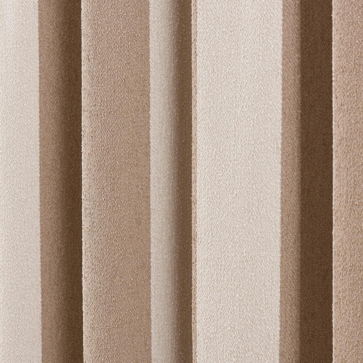 Boucle Stripe Pencil Pleat Curtains Natural – image 3