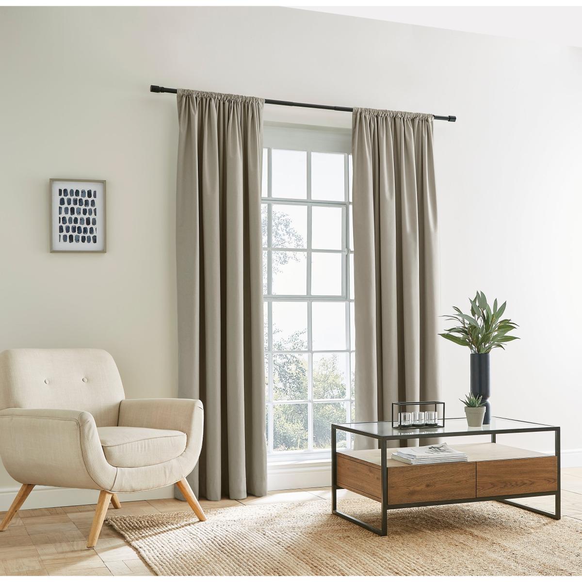 Berlin Blackout Slot Top Curtains Linen – image 2