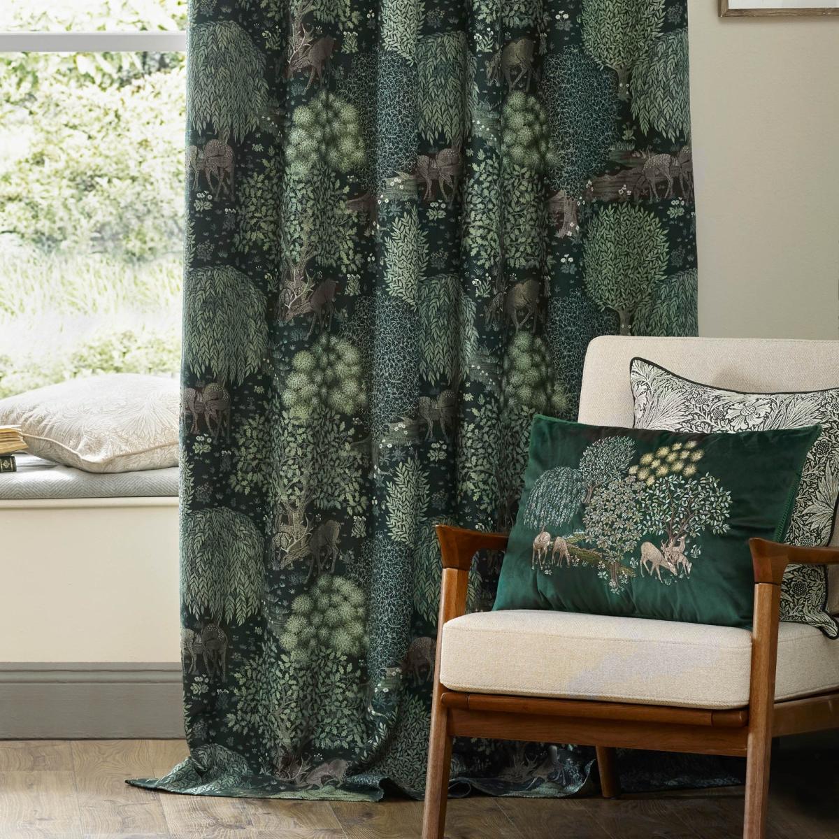 Morris & Co. The Brook Jacquard Pencil Pleat Curtains – image 4