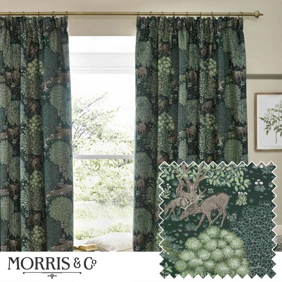 Morris & Co. The Brook Jacquard Pencil Pleat Curtains – image 5