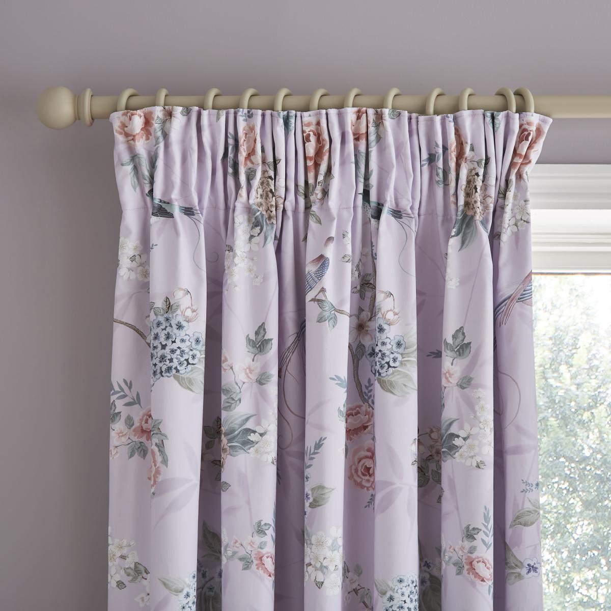 Dorma Love Bird Celadon Blackout Pencil Pleat Curtains Celadon – image 2