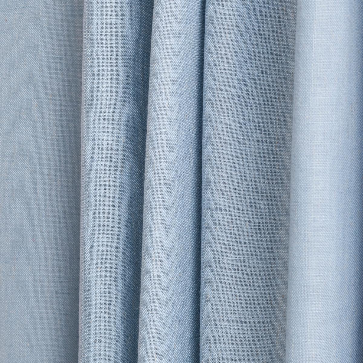 Touch of Linen Blue Unlined Tab Top Curtains Blue – image 3