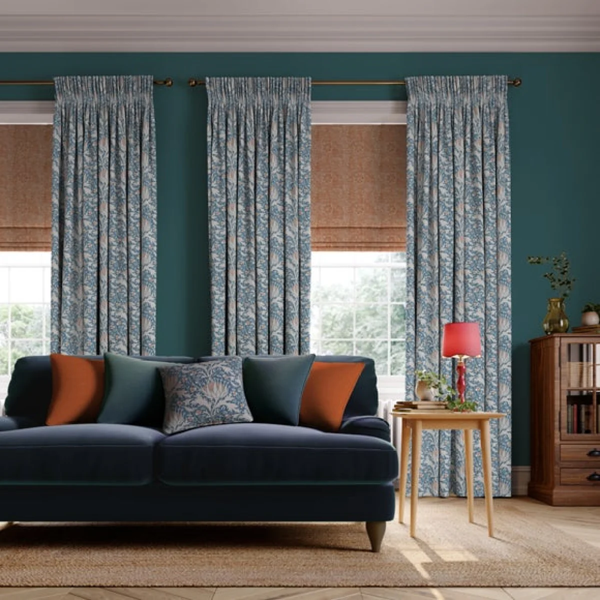 William Morris At Home Artichoke Velvet Made to Measure Curtain – image 2