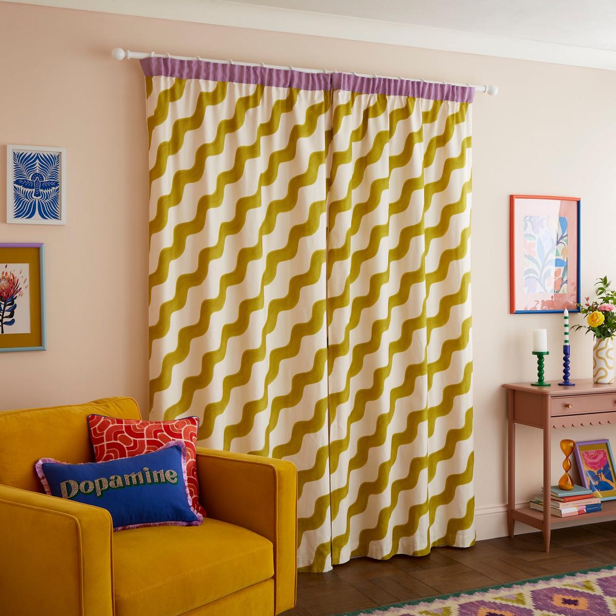 Sophie Robinson Hazy Wave Pencil Pleat Single Curtain – image 2