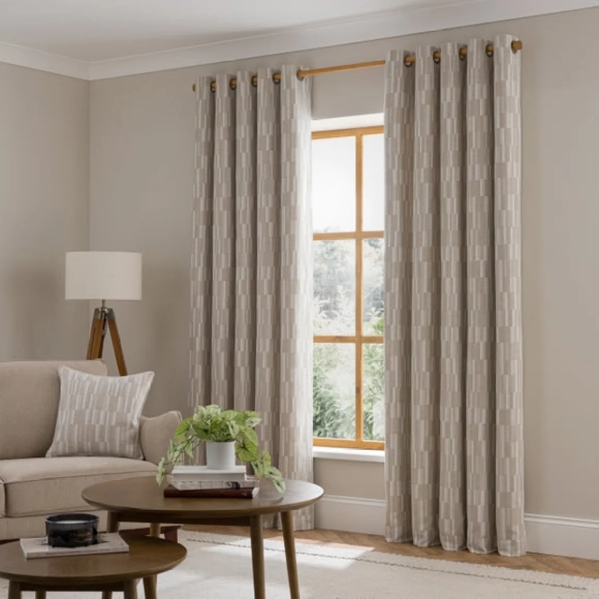 Salvedge Checkerboard Eyelet Curtains – image 2