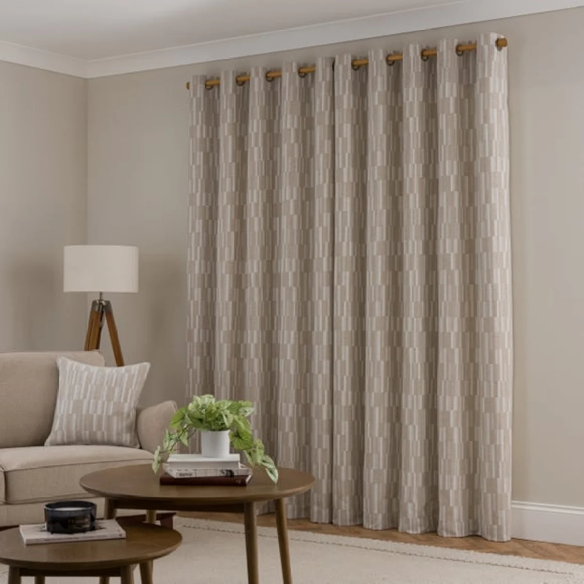 Salvedge Checkerboard Eyelet Curtains – image 4