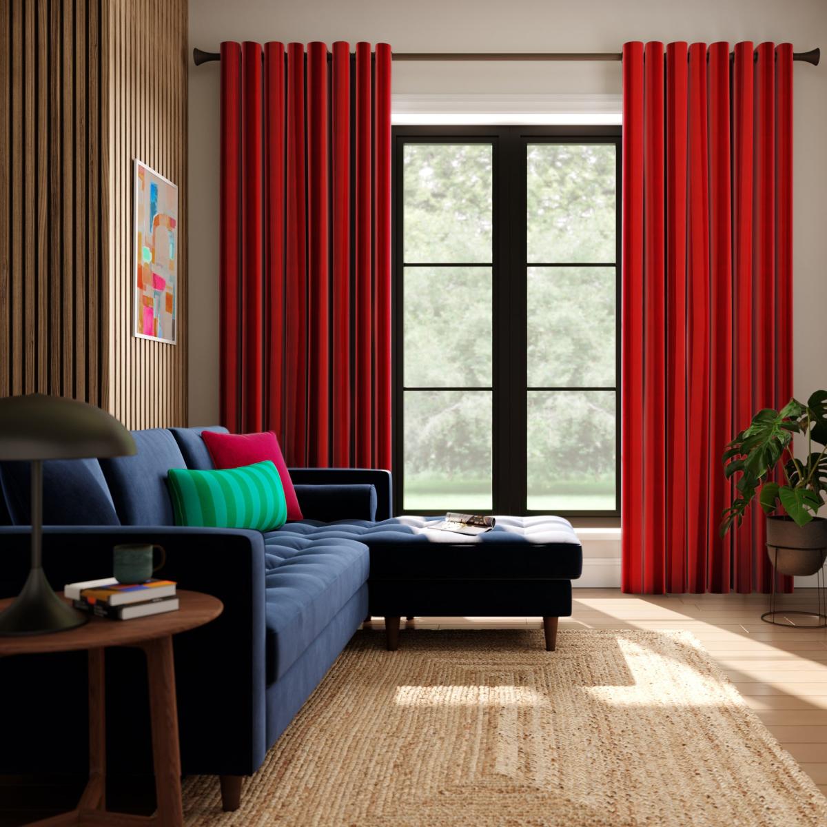 Elements Velvet Stripe Made to Measure Curtains – image 2