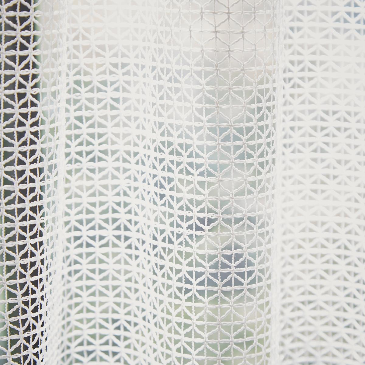 Open Weave Mini Slot Top Curtain White – image 3