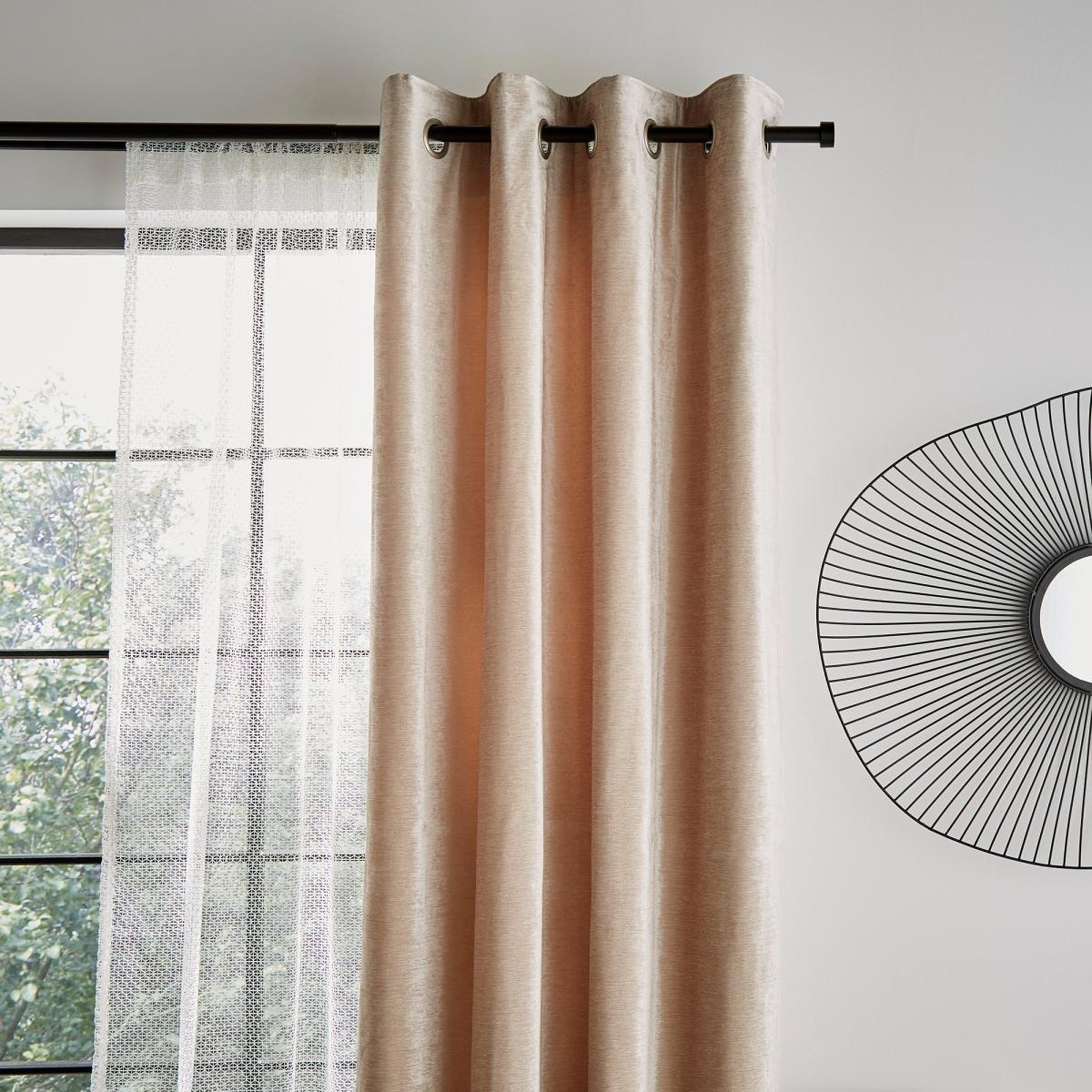 Open Weave Mini Slot Top Curtain White – image 5