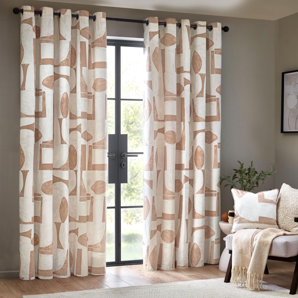 Carro Unlined Clay Eyelet Curtains Clay – image 2