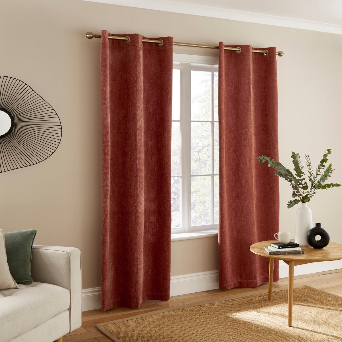 Ensley Chenille Eyelet Curtain Soft Clay – image 2