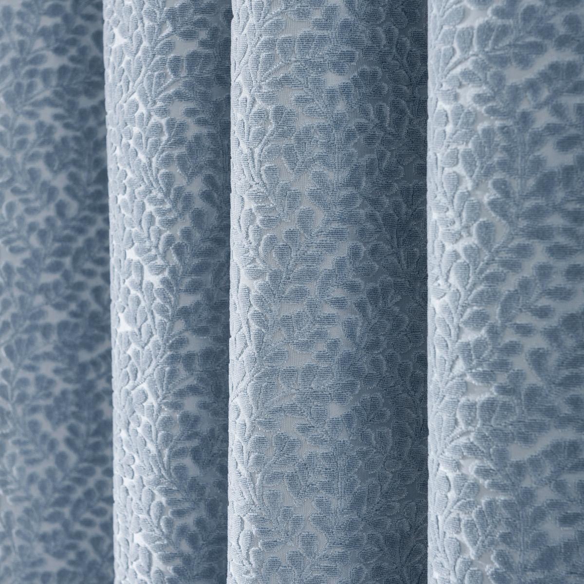 Odetta Cut Velvet Thermal Eyelet Curtains Ashley Blue – image 3