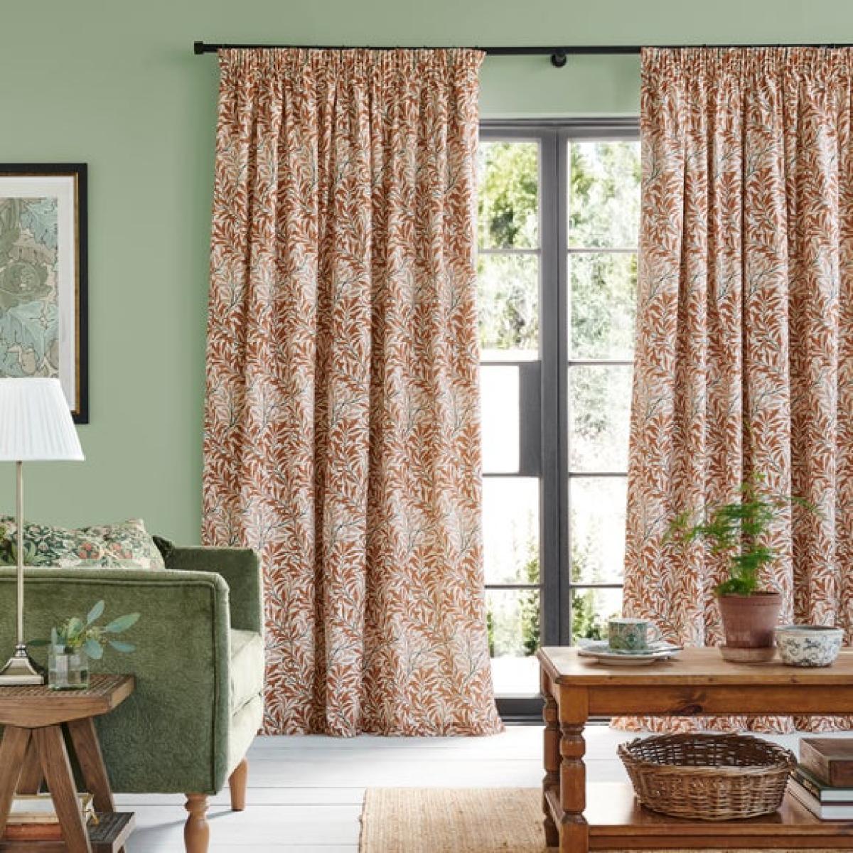 William Morris Willow Bough Pencil Pleat Curtains – image 2
