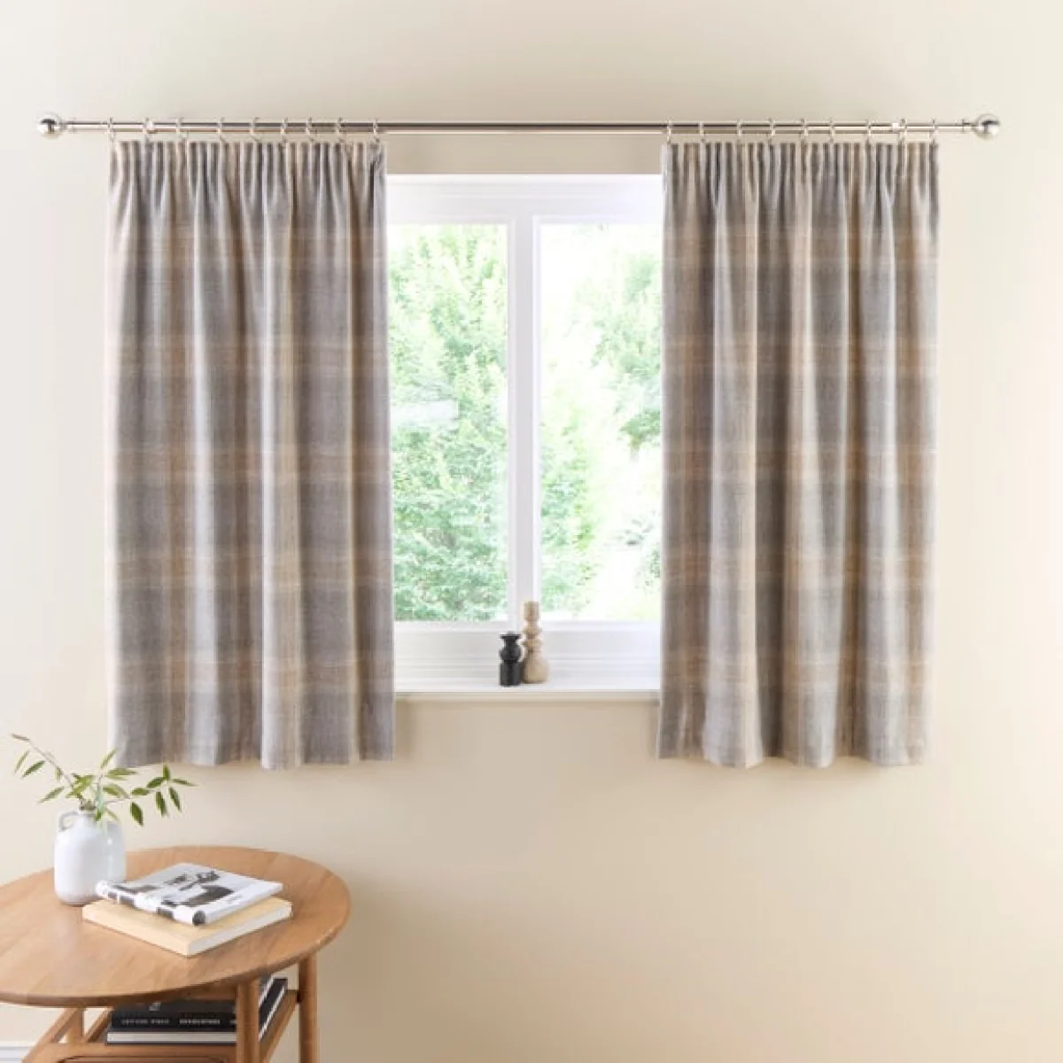 Pinfold Check Pencil Pleat Curtains – image 5