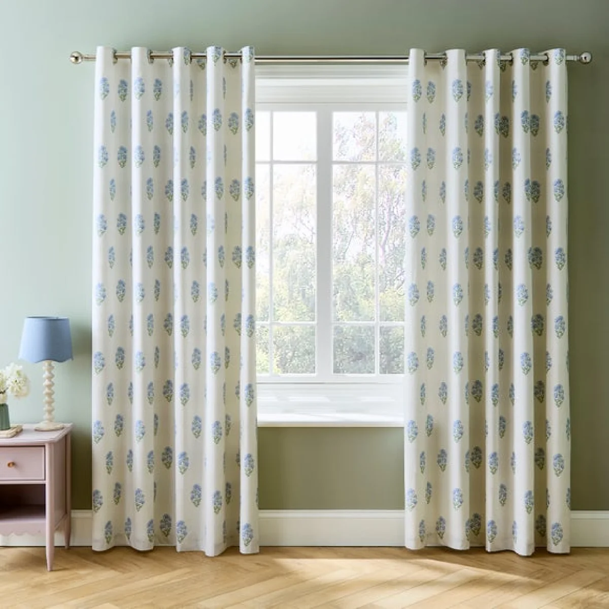 Matilda Frilled Polycotton Blackout Eyelet Curtains – image 2