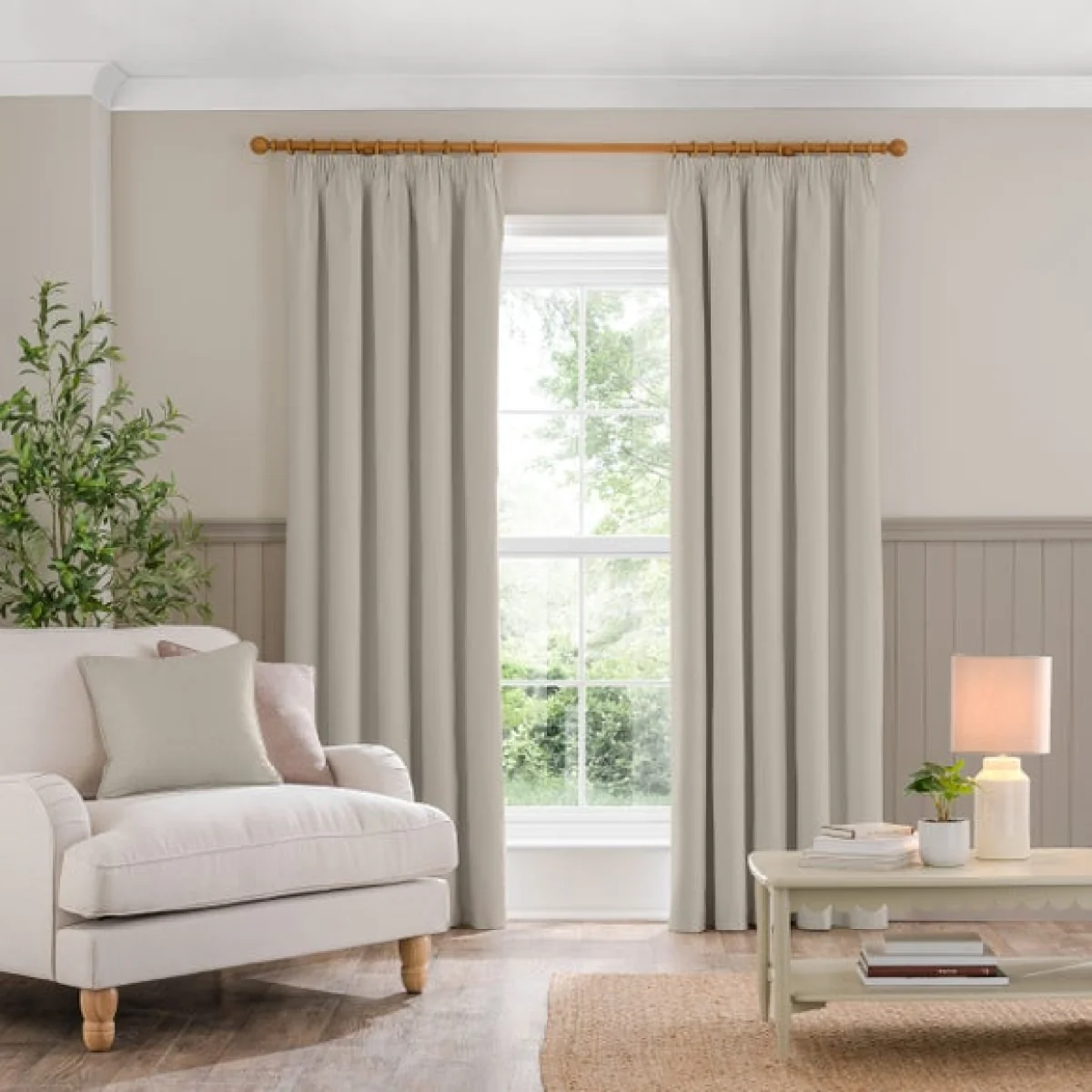 Luna Brushed Pencil Pleat Curtains (Blackout Available) – image 2